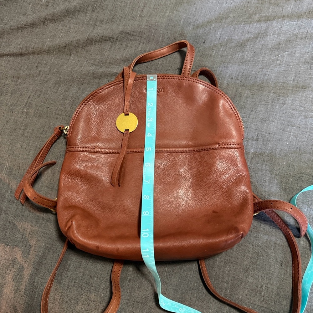 Mango Brown Leather Women's Backpack